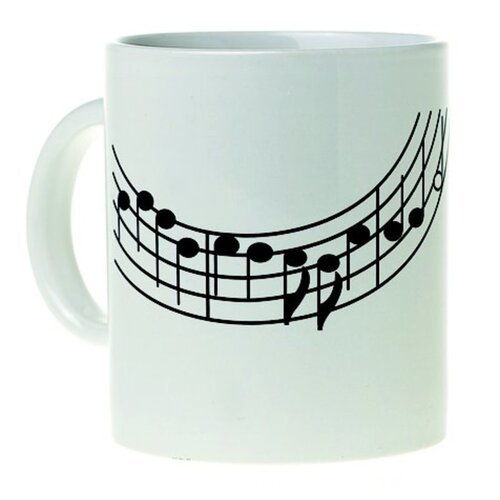 Mug Music Design Staff White