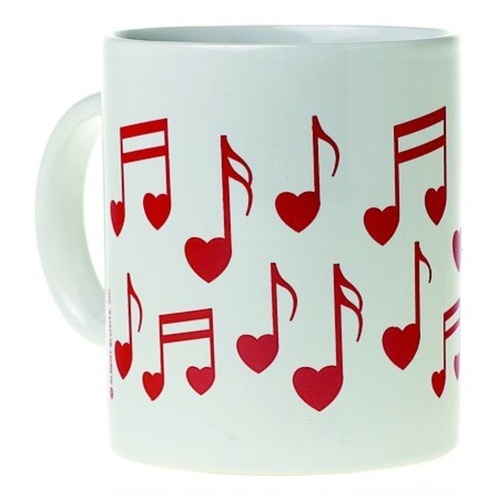 Mug Music Design Heart Notes by AIM Gifts