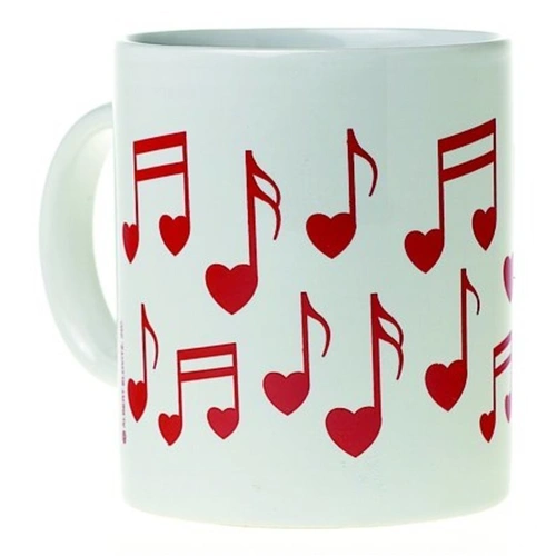 Mug Music Design Heart Notes by AIM Gifts