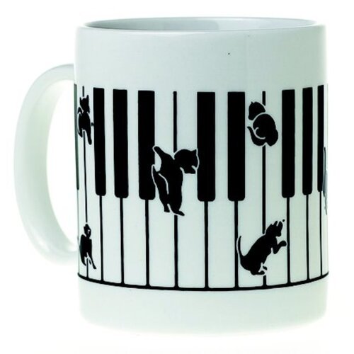 Mug Music Design Kitten On Keyboard