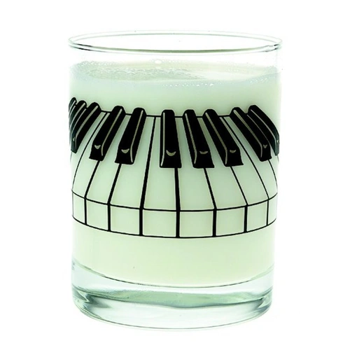 Glass Tumbler with Black 3D Keyboard Imprint