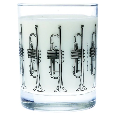 Glass Tumbler with Black Trumpet Imprint by AIM Gifts
