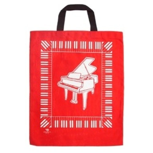 Grand Piano and Keyboard Tote Bag - White