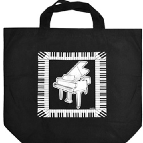 Totebag Grand Piano/Kb Black