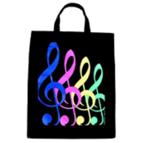 Four Color Treble Clef Extra Large Totebag
