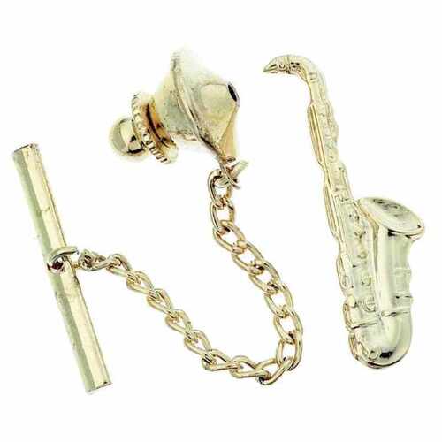 Tie Tack Saxophone 18Kt Gold Ep