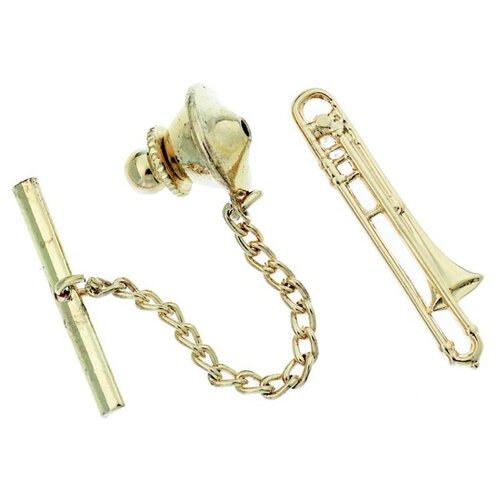 Tie Tack Trombone 18Kt Gold Ep