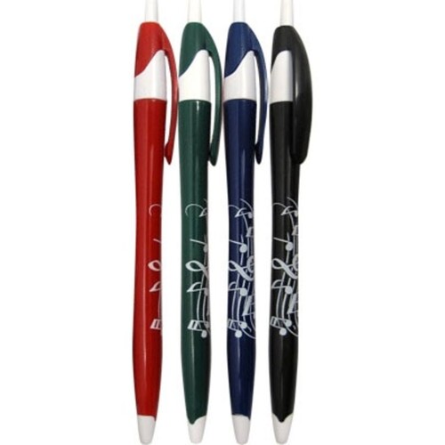 Pen Music Staff Assorted Colours