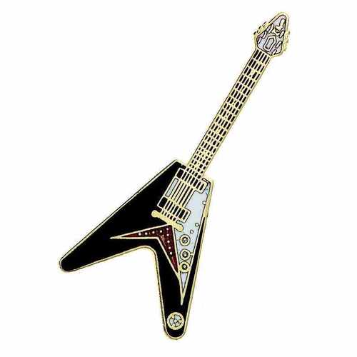 Mini Pin Flying V Guitar Black