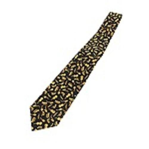 Silk Tie Gold Musical Instruments