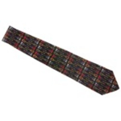 Music Tie  Assorted Guitars Blue