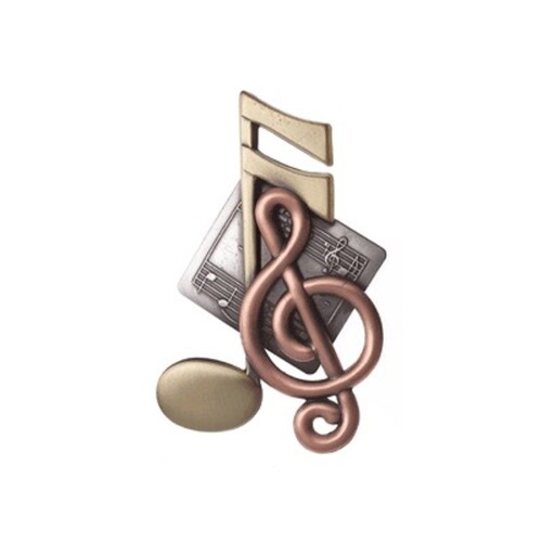 Tri Colour Music Pin Note Scale G Clef