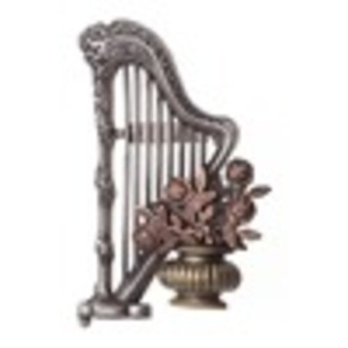 Tri Colour Music Pin Harp Rose