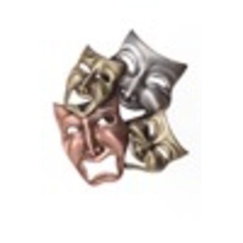 Tri Colour Music Pin Comedy Tragedy Masks