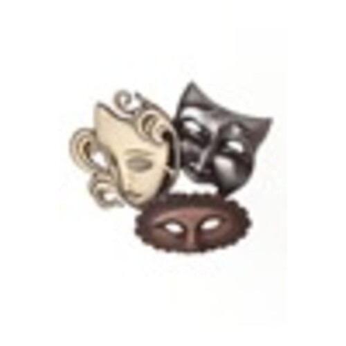Tri Colour Music Pin 3 Masks