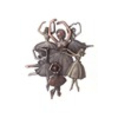 Tri Colour Music Pin 6 Ballerinas