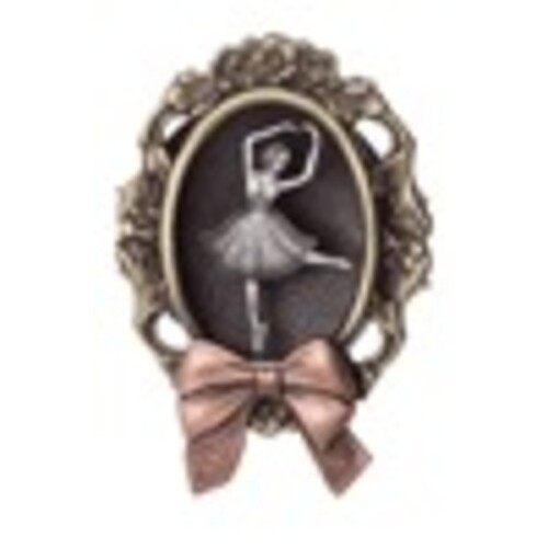 Tri Colour Music Pin 3D Ballerina Picture