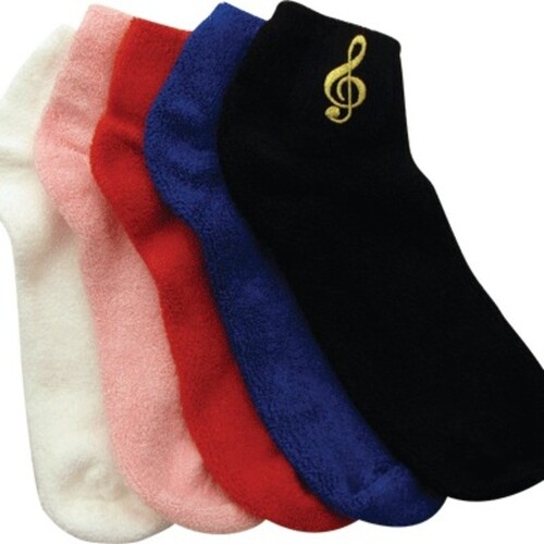 Terry Socks G Clef White