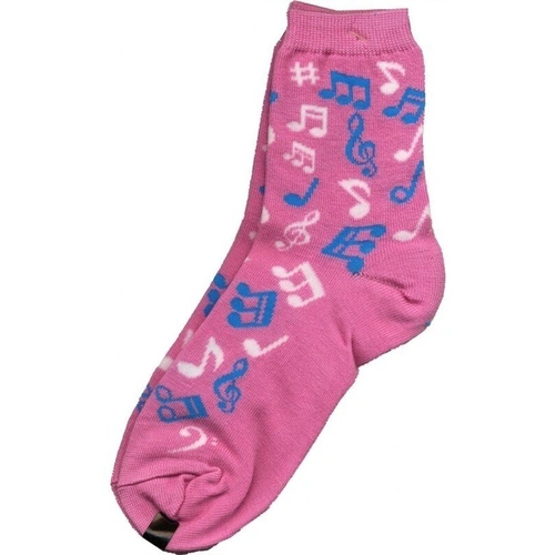 Pink Musical Note Socks