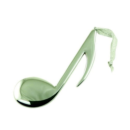 Quaver Note Ornament Silver