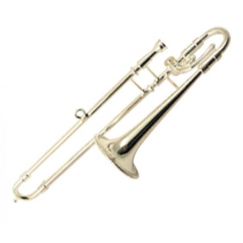 Trombone Ornament Silver