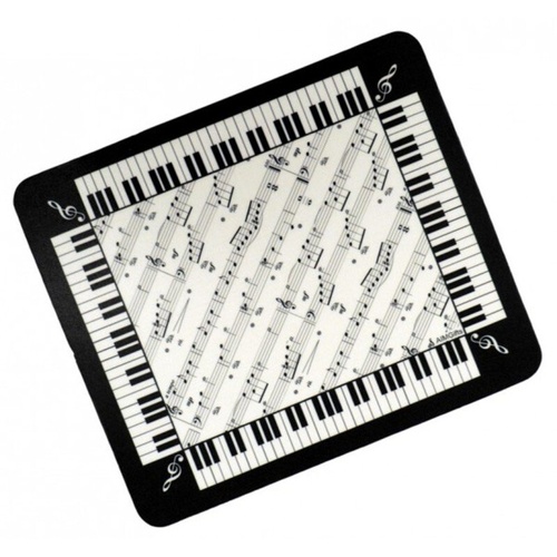 Mouse Pad Keyboard Sheet Music Black and White