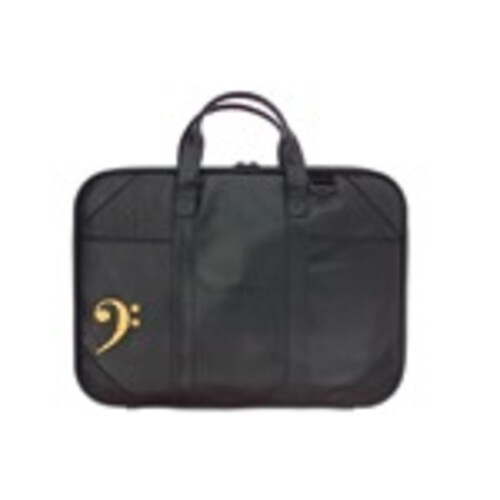 Leather Briefcase Bass Clef 