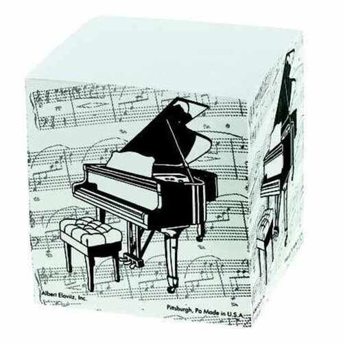 Square Memo Cube Grand Piano White/Black