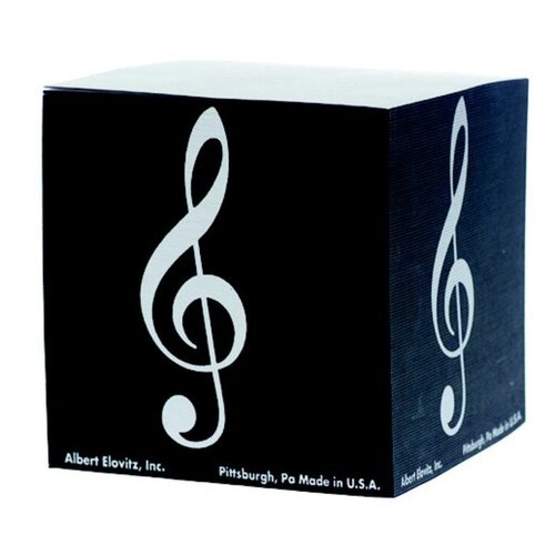 Square Memo Cube G Clef Black