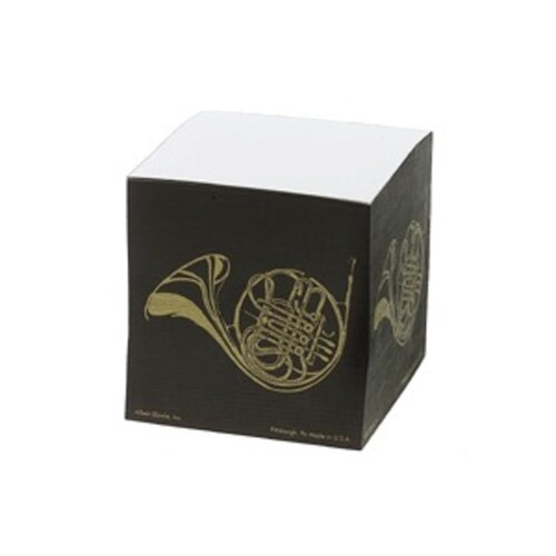 Square Memo Cube French Horn Black/Gold