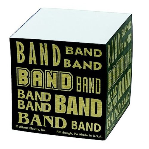 Square Memo Cube Band Black/Gold