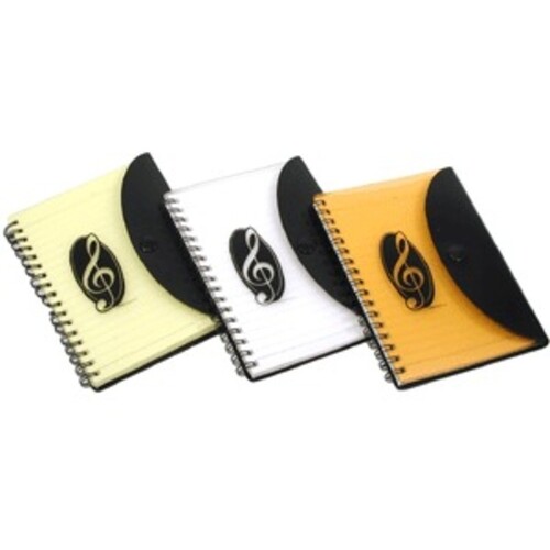 Notebook With Snap G Clef Assorted Colours