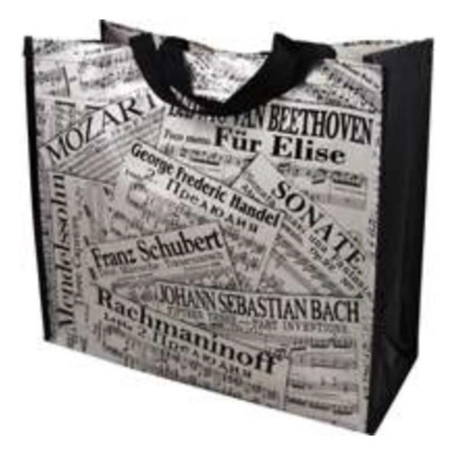 Sheet Music Design Large Tote Bag 17.5 x 7.5 x 15.5 in.