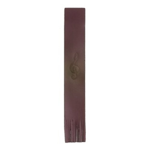 Leather Bookmark G Clef Brown 
