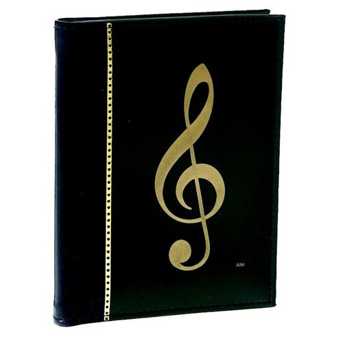 Photo Album G Clef Black & Green 24 Pages