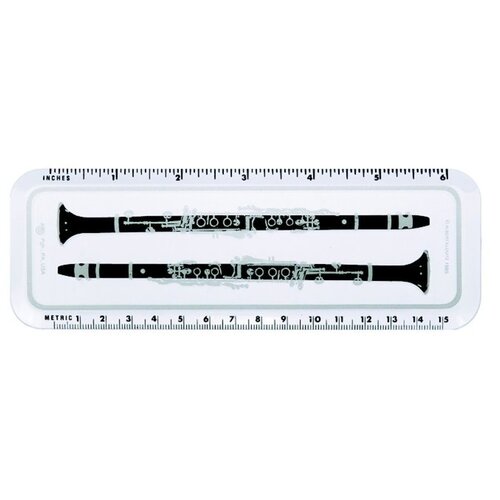 Lucite Ruler Six Inches Clarinets