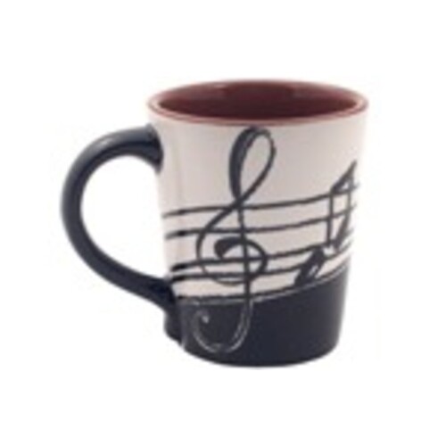 Latte Mug G Clef Small Music Notes
