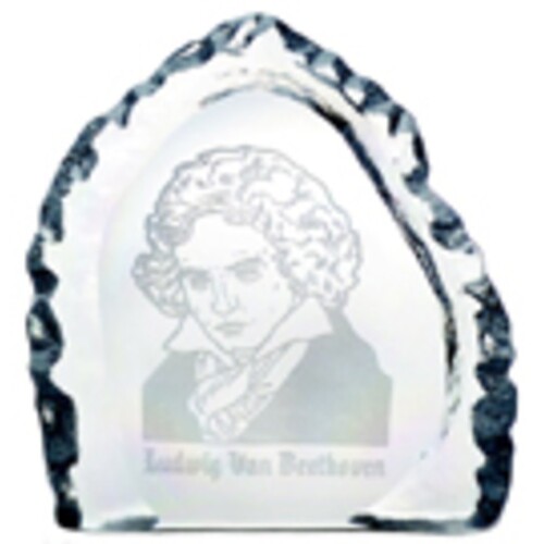 Glass Paperweight Beethoven Large