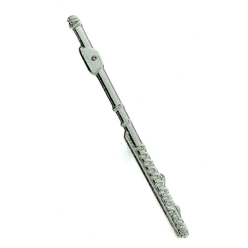 Mini Flute Enamel Pin - 4-5 cm Golden Finish