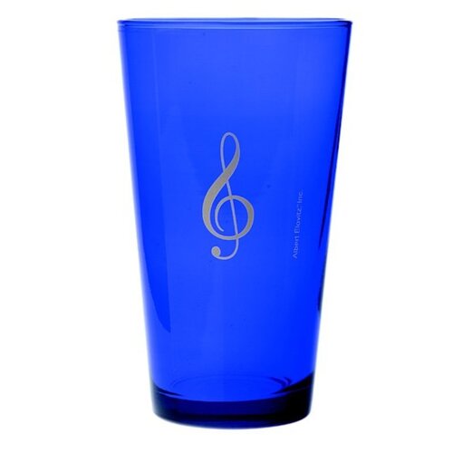 Mixing Glass G Clef Blue