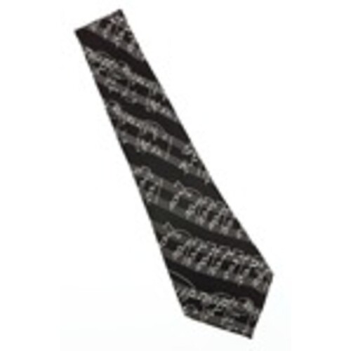 Fashion Tie Sheet Music White On Black