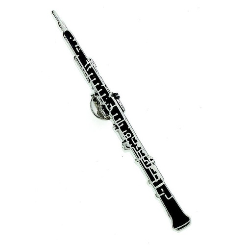 Mini Enamel Oboe Pin with Golden Finish - 4-5 cm