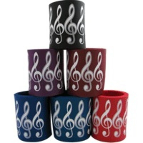 Stubby Holder Treble Clef Foam in Assorted Colours