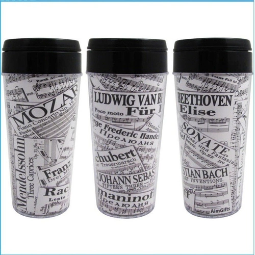 Sheet Music Collage Travel Tumbler 16 oz by AIM Gifts