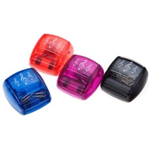 Magnetic Paper Clip Dispenser G Clef Black (O/P)