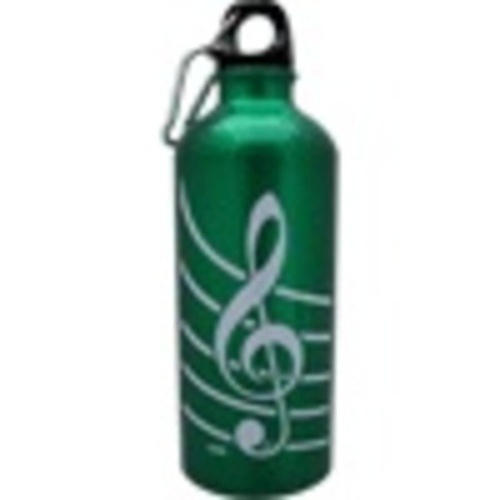 Aluminium Sports Bottle Treble Clef Green
