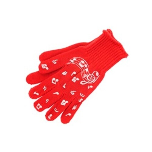 Gloves Notes Red Large