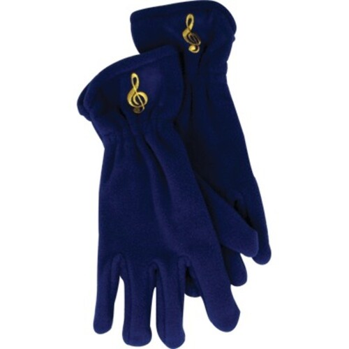 Fleece Gloves G Clef Royal Blue Medium / Large