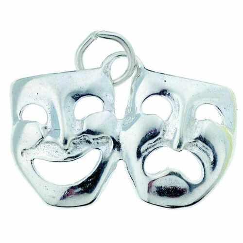 Sterling Silver Charm Com/Trag Double Med