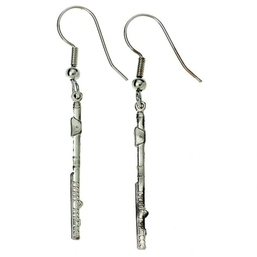 Flute Earrings 2" Long x 1/8" Wide